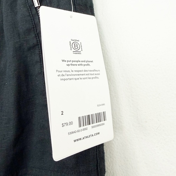 Athleta Cabo Linen Jogger Black Size 2 Womens NWT - Picture 5 of 9
